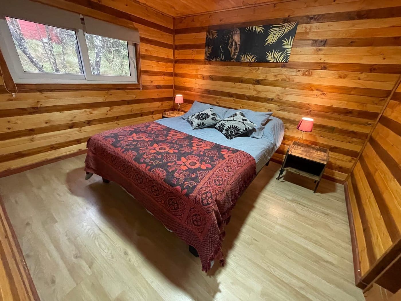 Dormitorio de la cabaña Eco 1